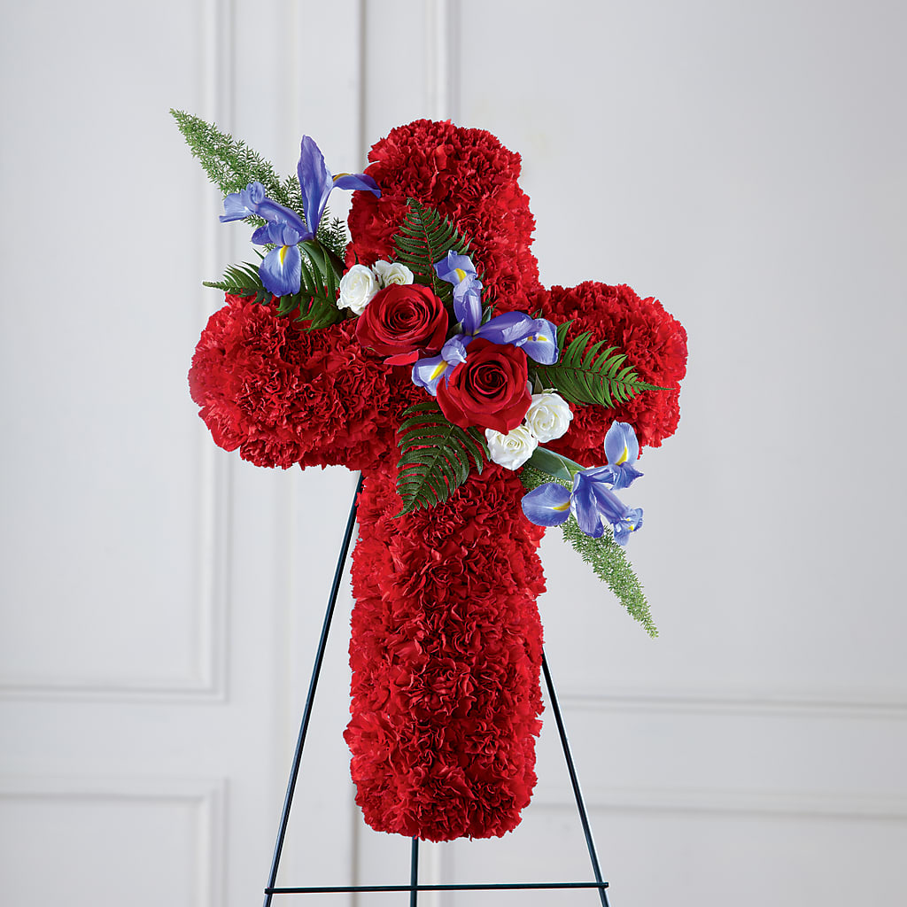Faithful Hero Floral Cross – BUEHLER'S FLORAL, Wooster OH