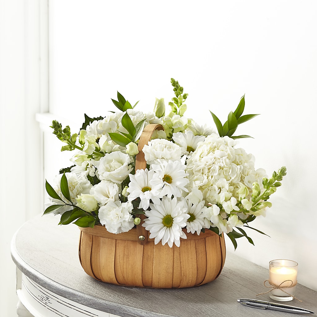 Pure Ivory Basket – BUEHLER'S FLORAL, Wooster OH