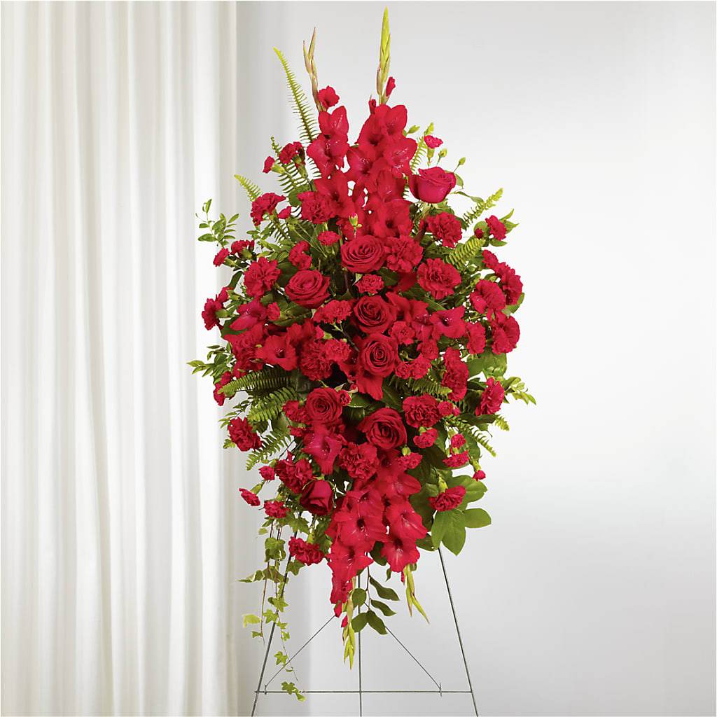 From the Heart Standing Spray – BUEHLER'S FLORAL, Wooster OH