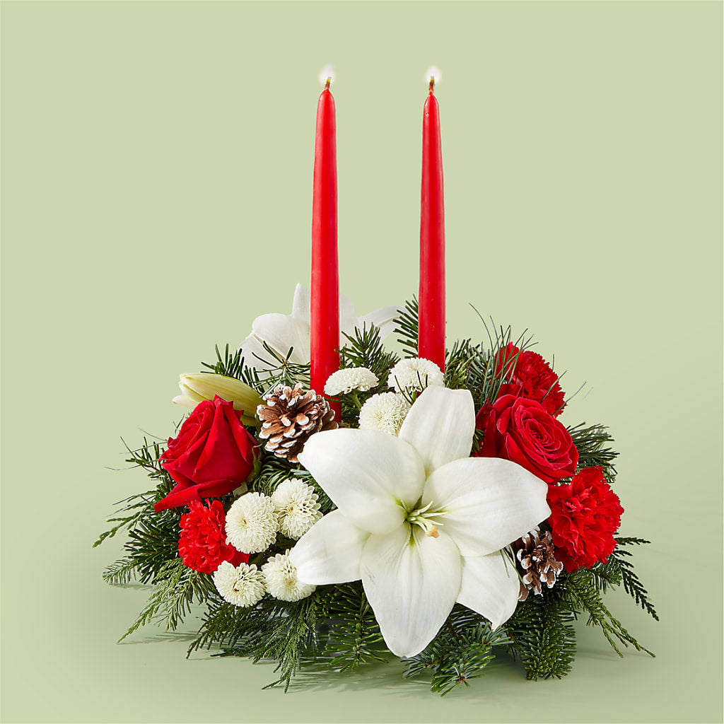 Seasonal Festivities Centerpiece – BUEHLER'S FLORAL, Wooster OH