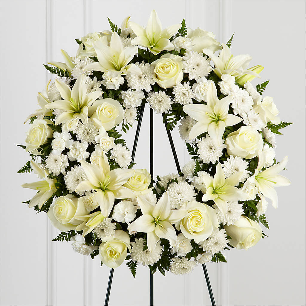 Treasured Tribute Wreath – BUEHLER'S FLORAL, Wooster OH