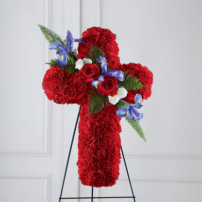 Faithful Hero Floral Cross – BUEHLER'S FLORAL, Wooster OH
