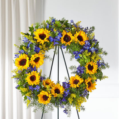 Bright Rays Wreath – BUEHLER'S FLORAL, Wooster OH