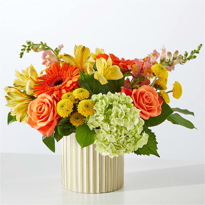 Autumn Sunshine Bouquet with Ivory Vase – BUEHLER'S FLORAL, Wooster OH
