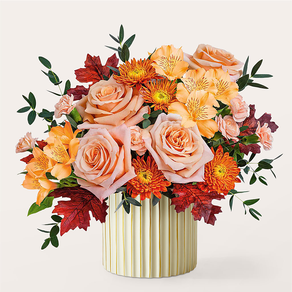 Spiced Latte Bouquet with Ivory Vase – BUEHLER'S FLORAL, Wooster OH