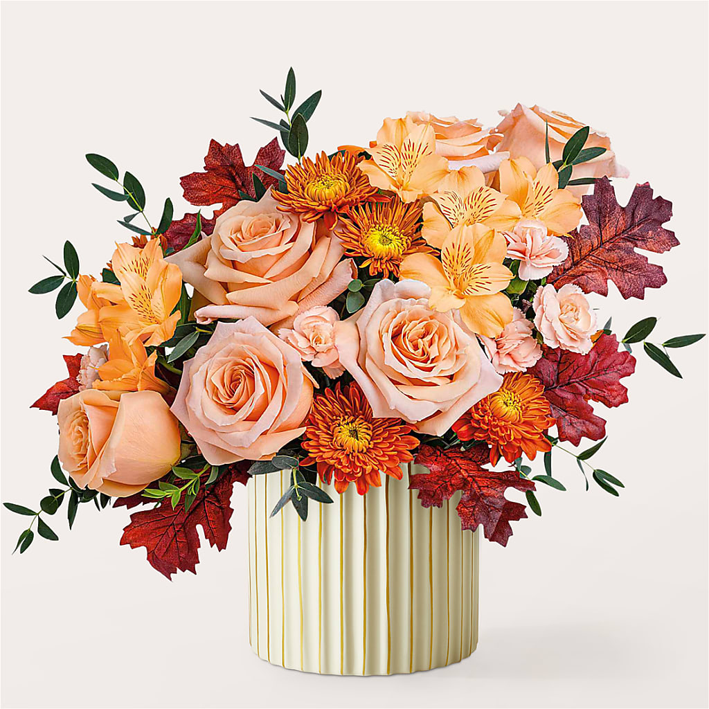 Spiced Latte Bouquet with Ivory Vase – BUEHLER'S FLORAL, Wooster OH