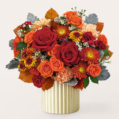 Merlot Bouquet with Ivory Vase – BUEHLER'S FLORAL, Wooster OH