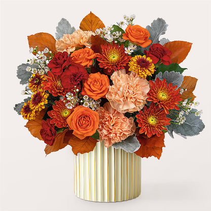 Merlot Bouquet with Ivory Vase – BUEHLER'S FLORAL, Wooster OH
