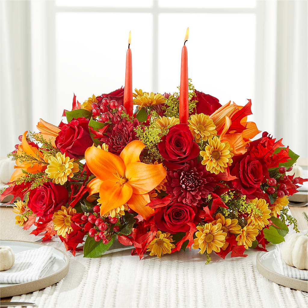 Autumn's Embrace Centerpiece – BUEHLER'S FLORAL, Wooster OH