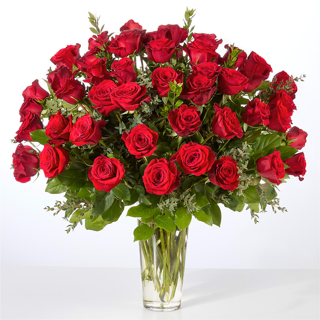 Forever Yours Fifty Stem Red Rose Bouquet – BUEHLER'S FLORAL, Wooster OH